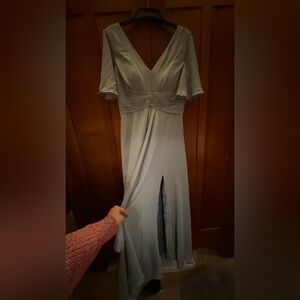 Elegant Gray Evening Gown